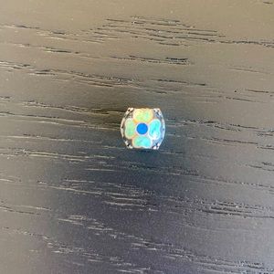 Blue Pandora enamel silver bead